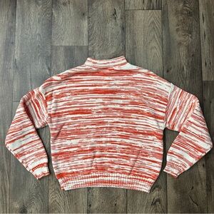 Nine West Cotton Blend Sweater Women’s Size S Orange White